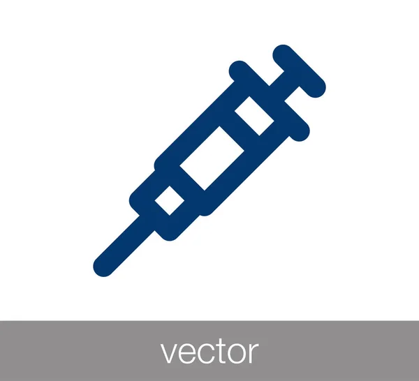 Icône du panneau de seringue — Image vectorielle
