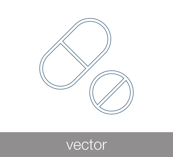 Pilules Icône plate — Image vectorielle