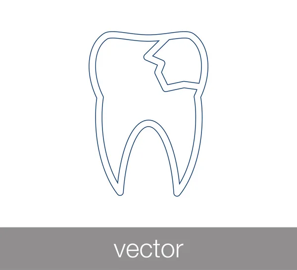 Знак зубного знака — стоковый вектор