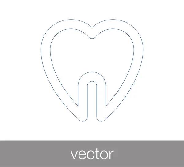 Zahnzeichensymbol — Stockvektor