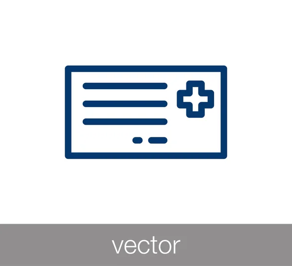 Medical file icon — Stock Vector