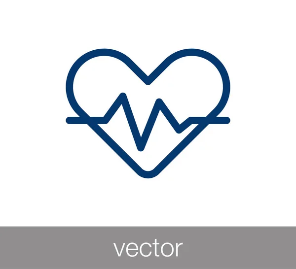 Icono latido del corazón — Archivo Imágenes Vectoriales