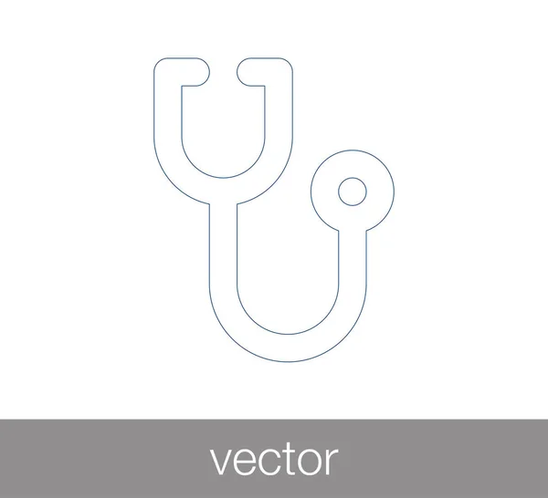 Icono del estetoscopio médico — Vector de stock