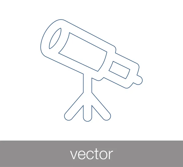 Icono plano del telescopio — Vector de stock