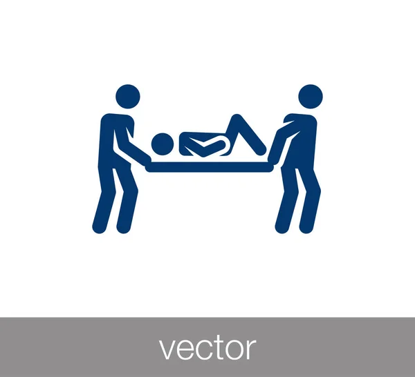 Икона пациента и врача — стоковый вектор