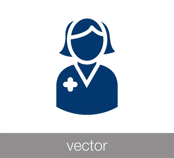 Иконка медсестры — стоковый вектор