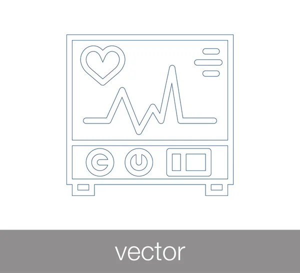 Elektrokardiogramm mit Herzschlag-Symbol — Stockvektor