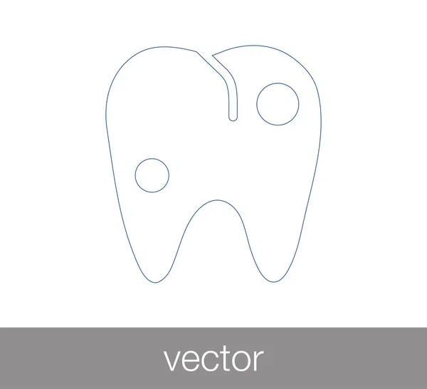 Ícone de sinal de dente —  Vetores de Stock