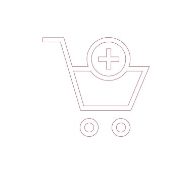 Alışveriş arabası simgesi.