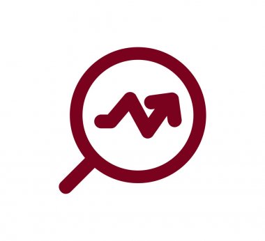 Büyüteç Düz Simgesi.