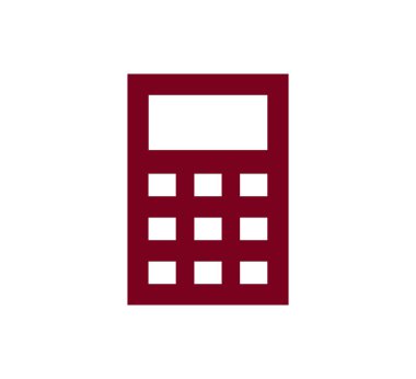 Hesap Makinesi Düz Simgesi