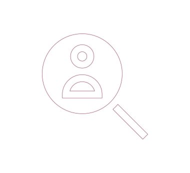 Büyüteç Düz Simgesi.