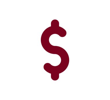 Doları para birimi simgesi.