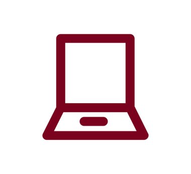 Laptop Düz Simgesi