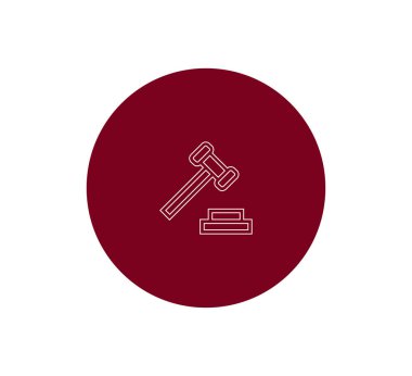 Çekiç düz simgesi.