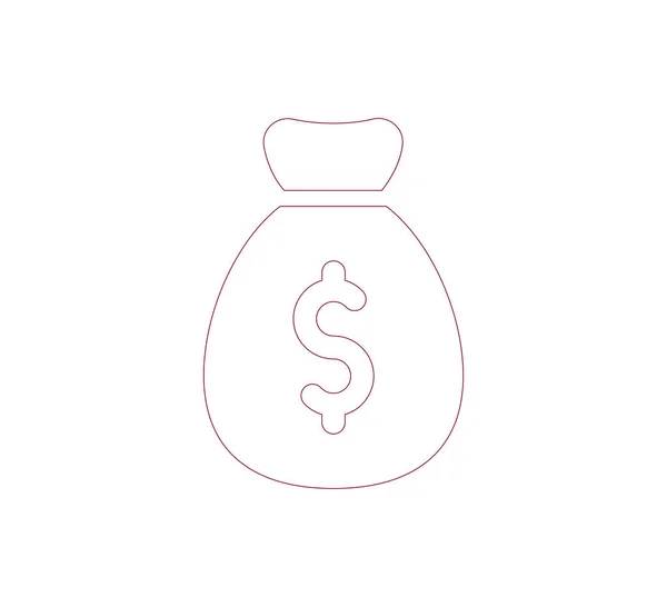 Icono de bolsa de dinero — Vector de stock