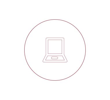 Laptop Düz Simgesi