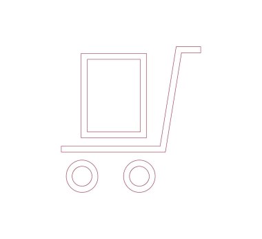 Alışveriş arabası simgesi.