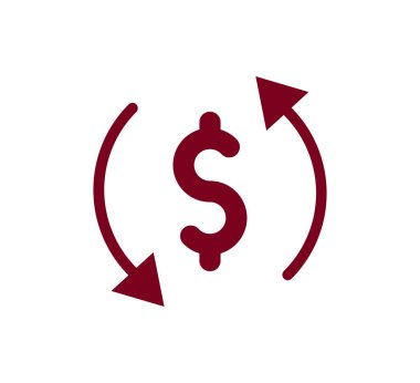 Doları para birimi simgesi.