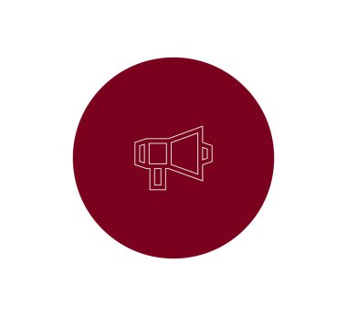 Hoparlör düz simgesi