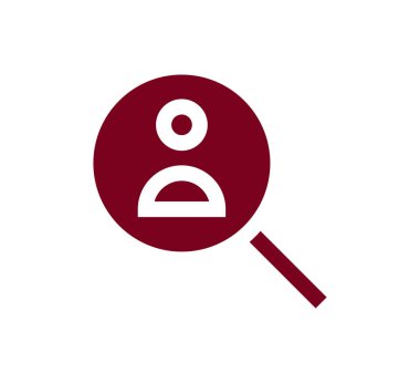 Büyüteç Düz Simgesi.