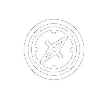 Pusula simgesini illüstrasyon