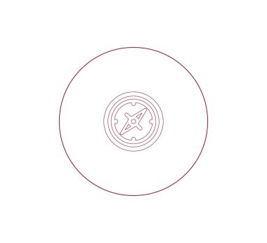 Pusula simgesini illüstrasyon