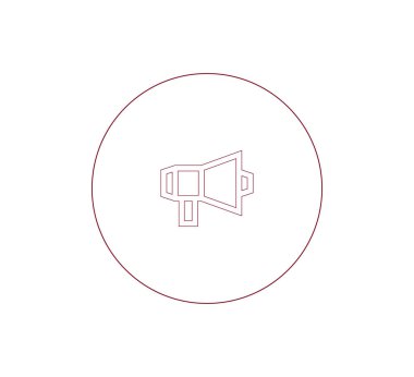 Hoparlör düz simgesi