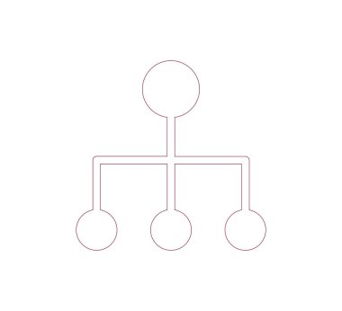 Hiyerarşi basit web simgesi.