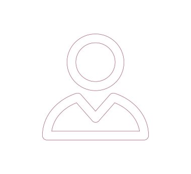 Kullanıcı düz simgesi.