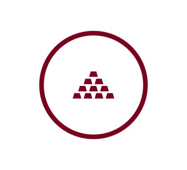 Altın tuğla simgesi yığını