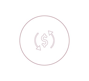 Doları para birimi simgesi.