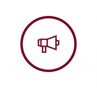 Hoparlör düz simgesi