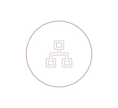 Hiyerarşi basit web simgesi.