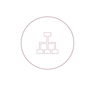 Hiyerarşi basit web simgesi.