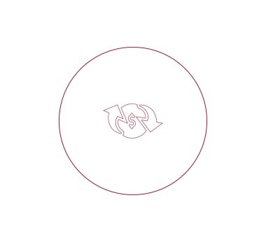 Doları para birimi simgesi.