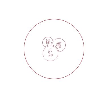 Para birimi basit web simgesi.