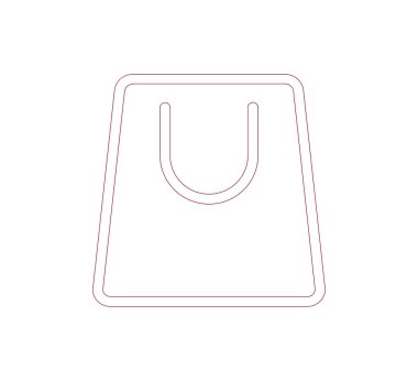 alışveriş çantası simgesi.