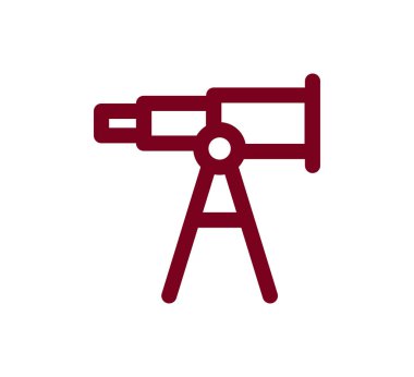 Teleskop düz simgesi 