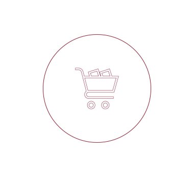 Alışveriş arabası simgesi.