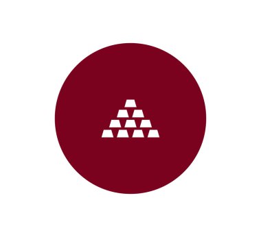 Altın tuğla simgesi yığını