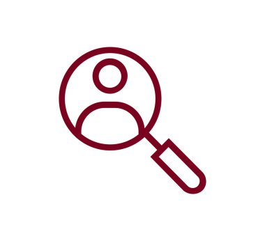 Büyüteç Düz Simgesi.