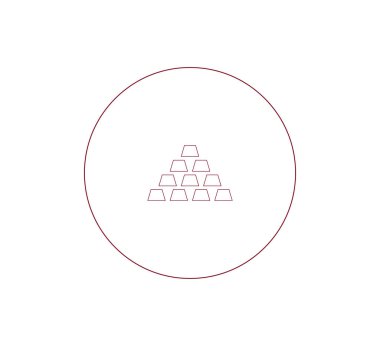 Altın tuğla simgesi yığını