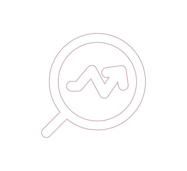 Büyüteç Düz Simgesi.