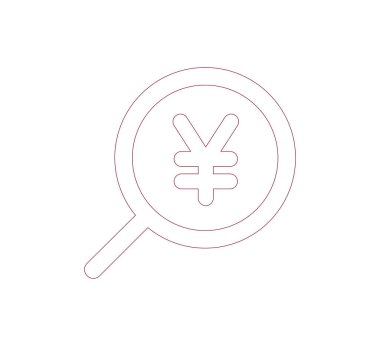 Büyüteç Düz Simgesi.