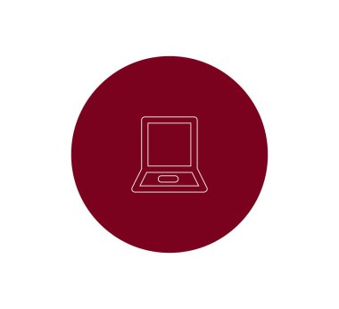 Laptop Düz Simgesi
