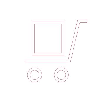 Alışveriş arabası simgesi.