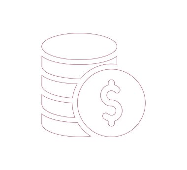 Doları para birimi simgesi.