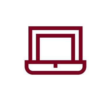 Laptop Düz Simgesi