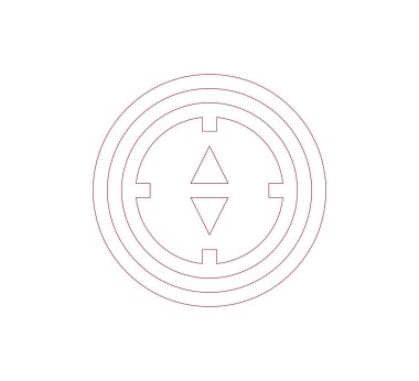 Pusula simgesini illüstrasyon